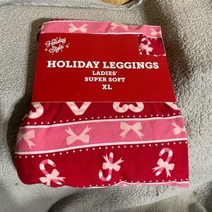 Holiday Style Red and Pink Leggings